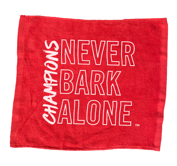 Champions Never Bark Alone Rally Towel image