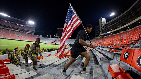 ROTC Sanford Stadium flag photo